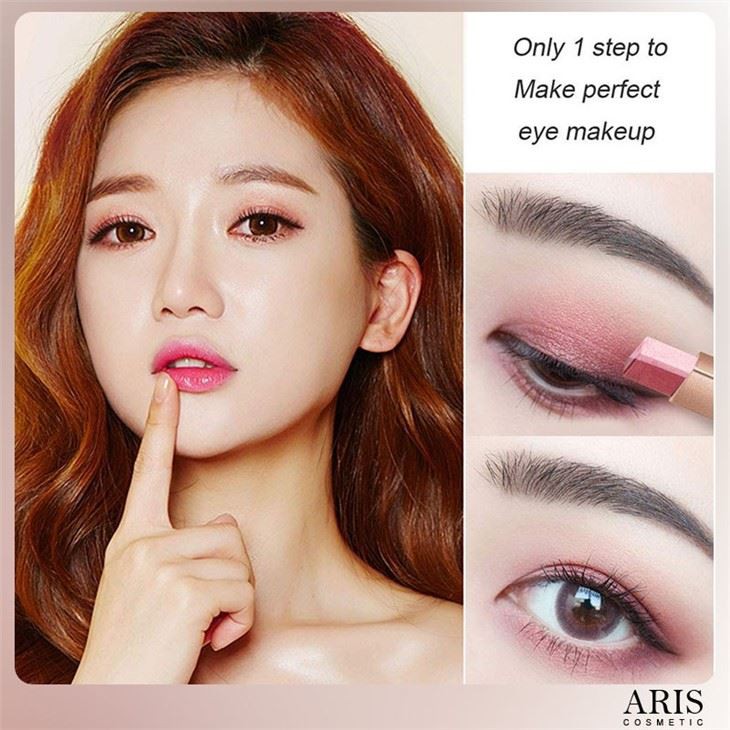 2 Colors Gradient Eyeshadow Stick Matte Glitter Shimmer Eyeshadow Gradient Makeup Sticks